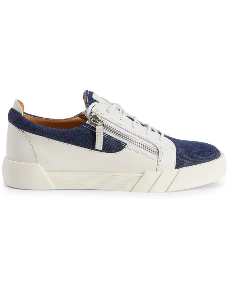 Giuseppe Zanotti Sneakers in Colour-Block-Optik Weiß