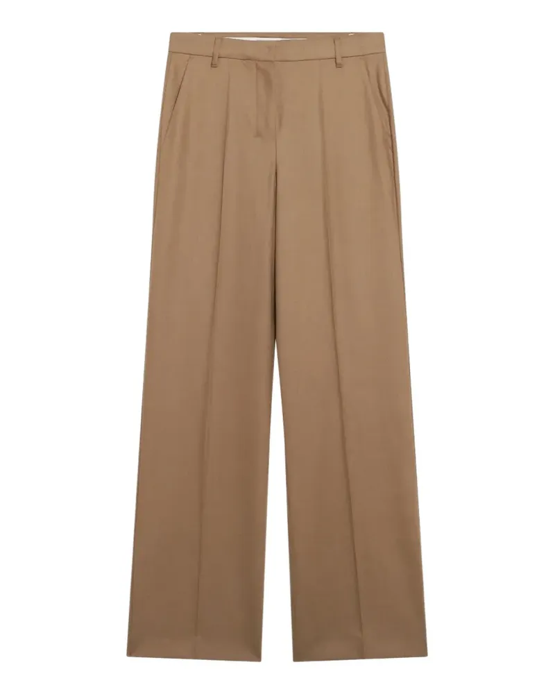 Max Mara Wide-Leg-Hose mit Bundfalten - Nude Nude