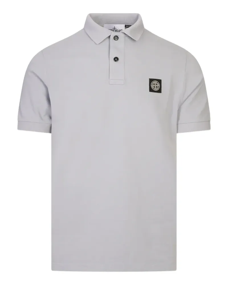 Stone Island logo-patch polo shirt - Grau Grau