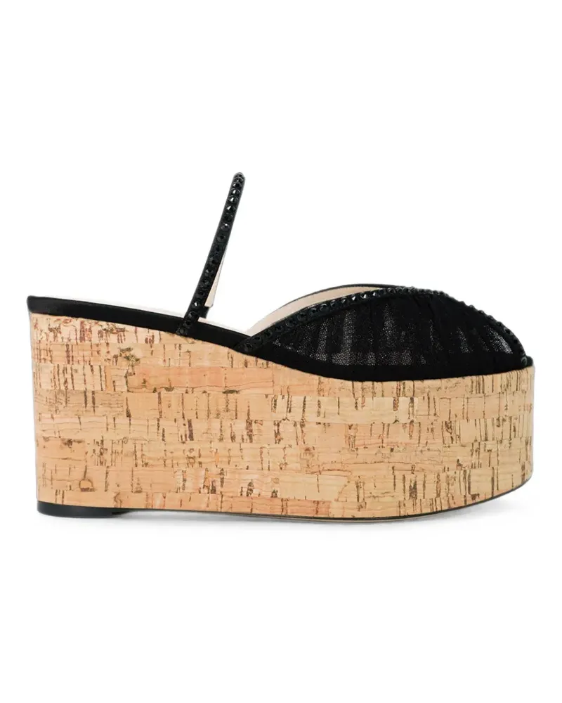 Andrea Wazen Paloma Sandalen mit Kristallen - Schwarz Schwarz