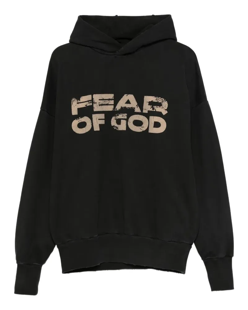 Fear of God Hoodie mit Logo - Schwarz Schwarz