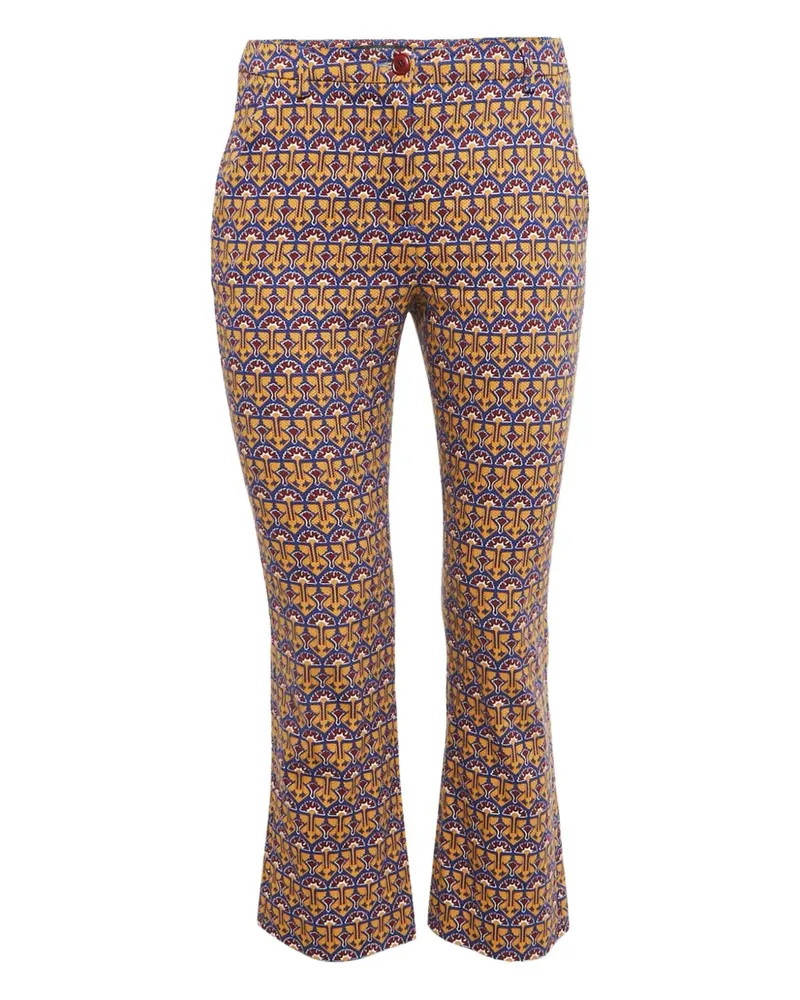 Max Mara Hose mit Blumen-Print - Orange Orange