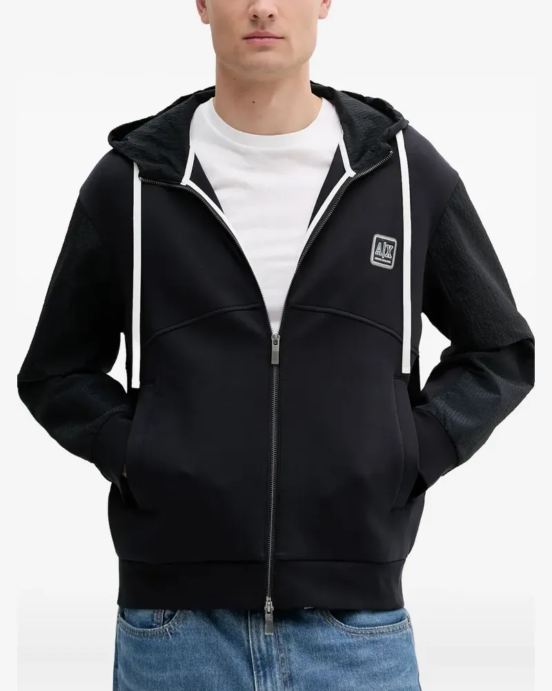 Armani Exchange Kapuzenjacke mit Kontrasteinsätzen - Blau Blau