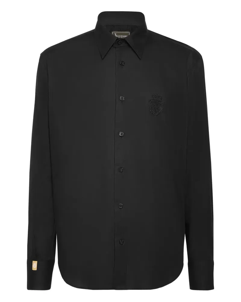 Billionaire Hemd mit Logo-Stickerei - Schwarz Schwarz