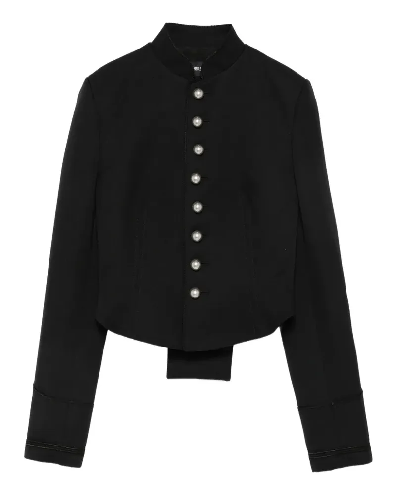 Ann Demeulemeester Jacke mit Stehkragen - Schwarz Schwarz