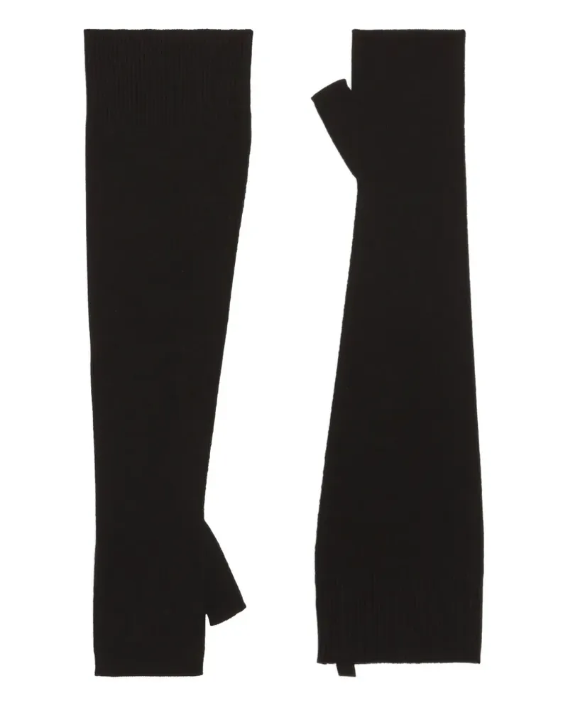 Dolce & Gabbana Fingerlose Handschuhe - Schwarz Schwarz