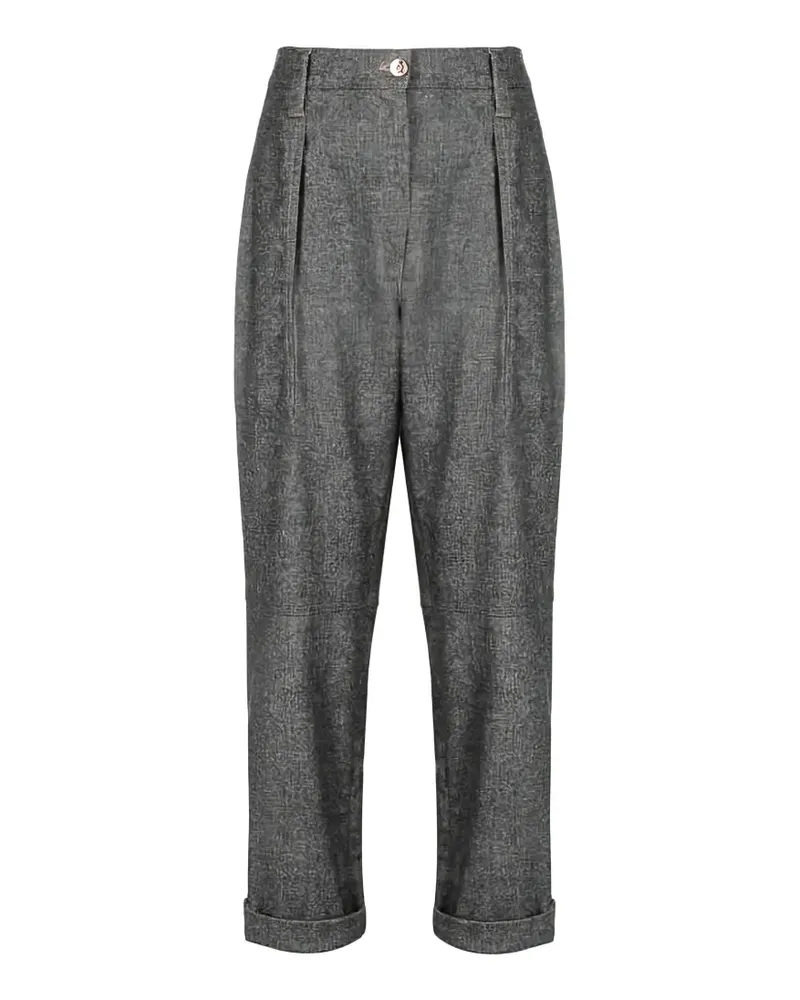 Brunello Cucinelli pleated cuffed trousers - Grau Grau