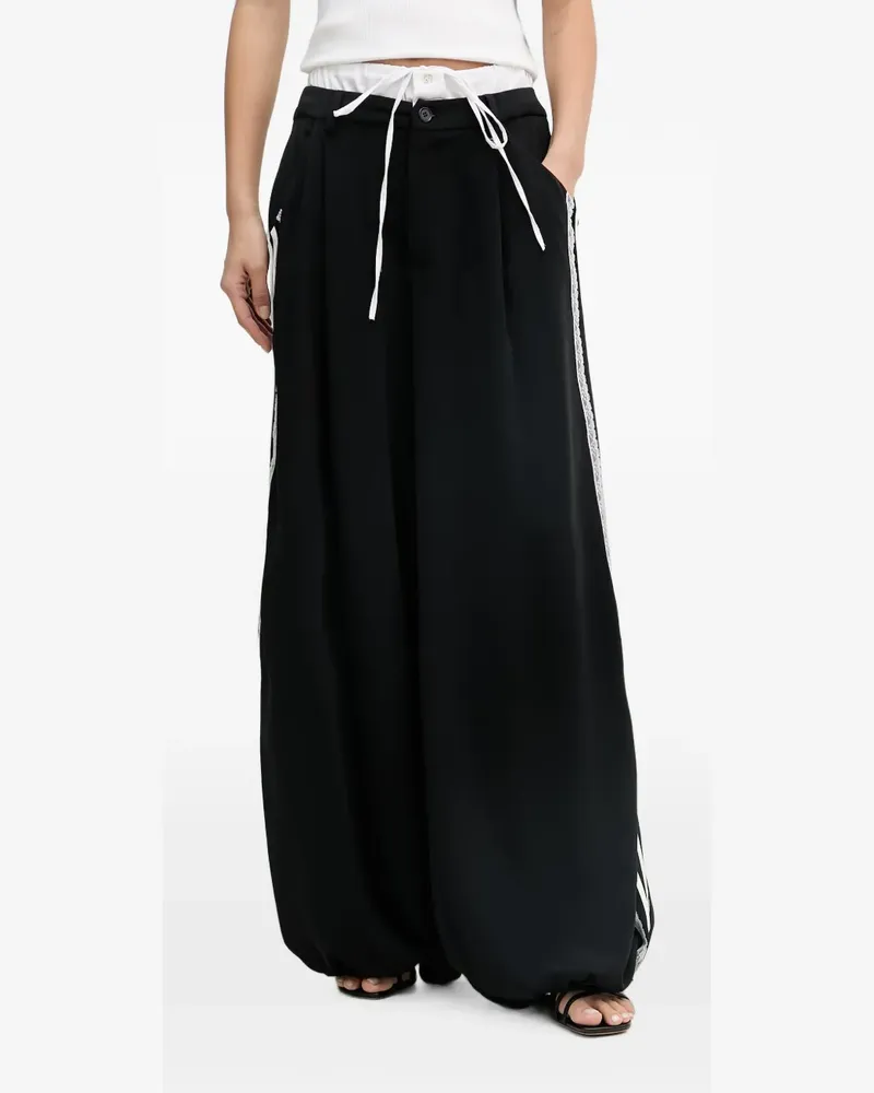 Aniye By Sandy side-stripe track pants - Schwarz Schwarz