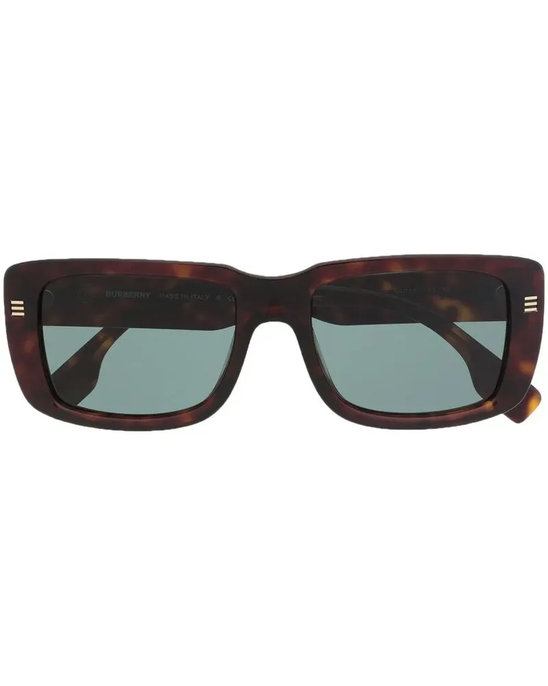 Burberry Eckige Sonnenbrille in Schildpattoptik - Braun Braun