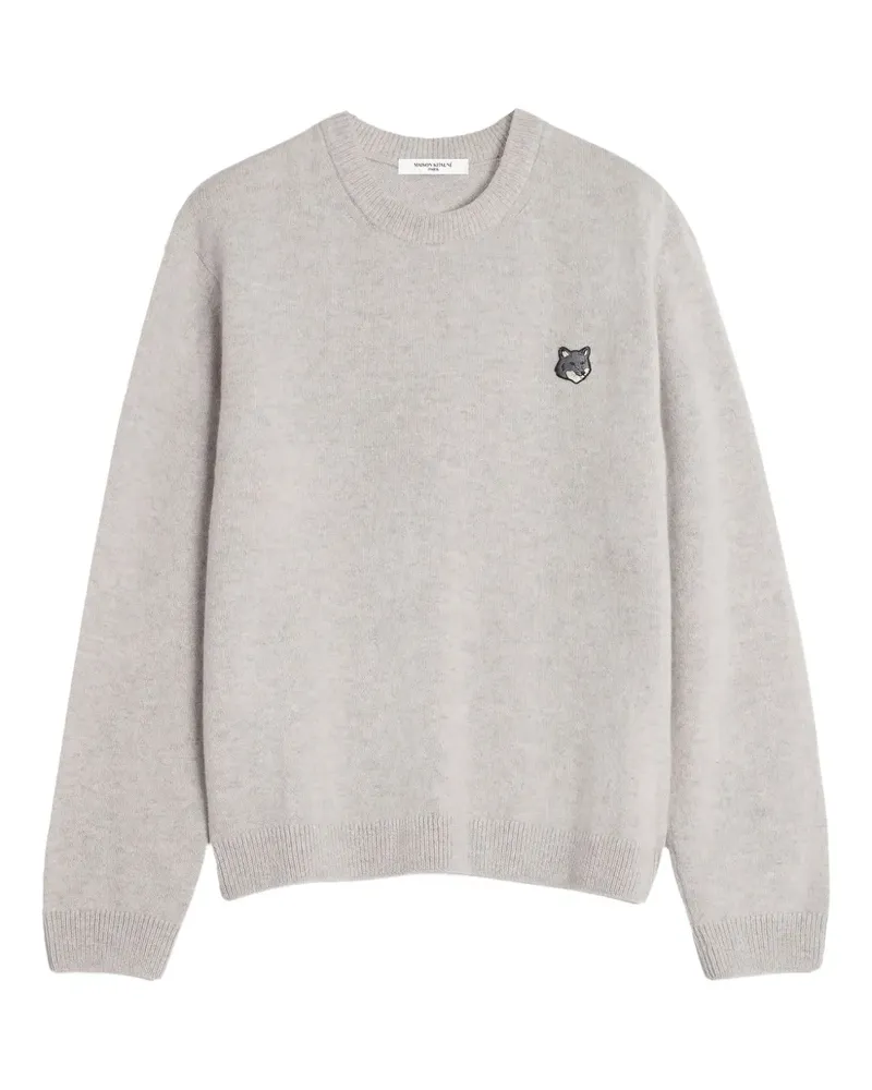 Kitsuné Pullover mit Fuchs-Stickerei - Grau Grau