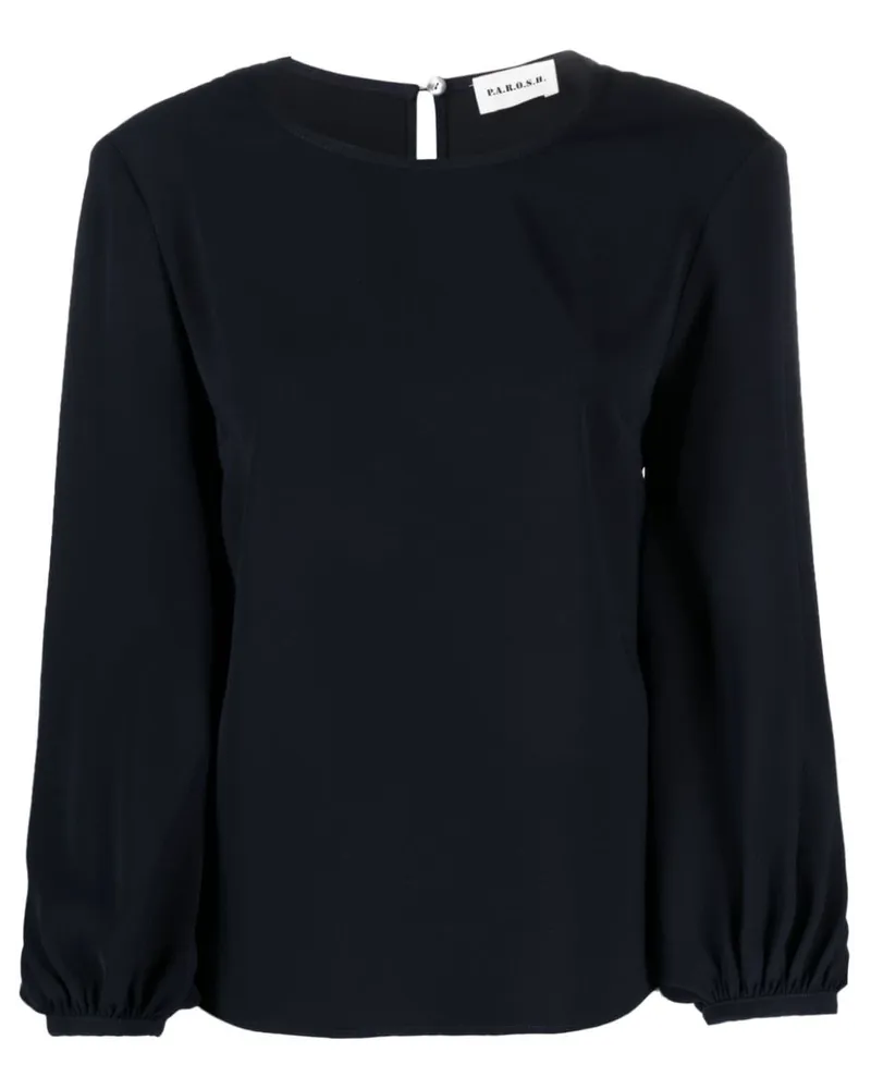 P.A.R.O.S.H. Bluse mit Bischofsärmeln - Blau Blau