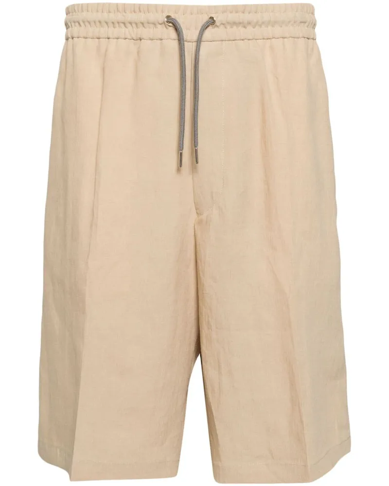 Paul Smith Shorts aus Leinen mit Kordelzug - Braun Braun