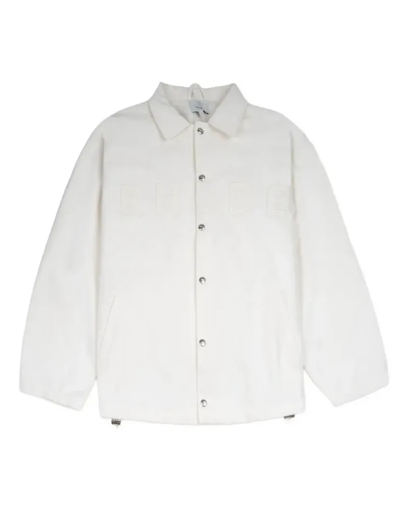 RHUDE logo-appliqué shirt jacket - Nude Nude