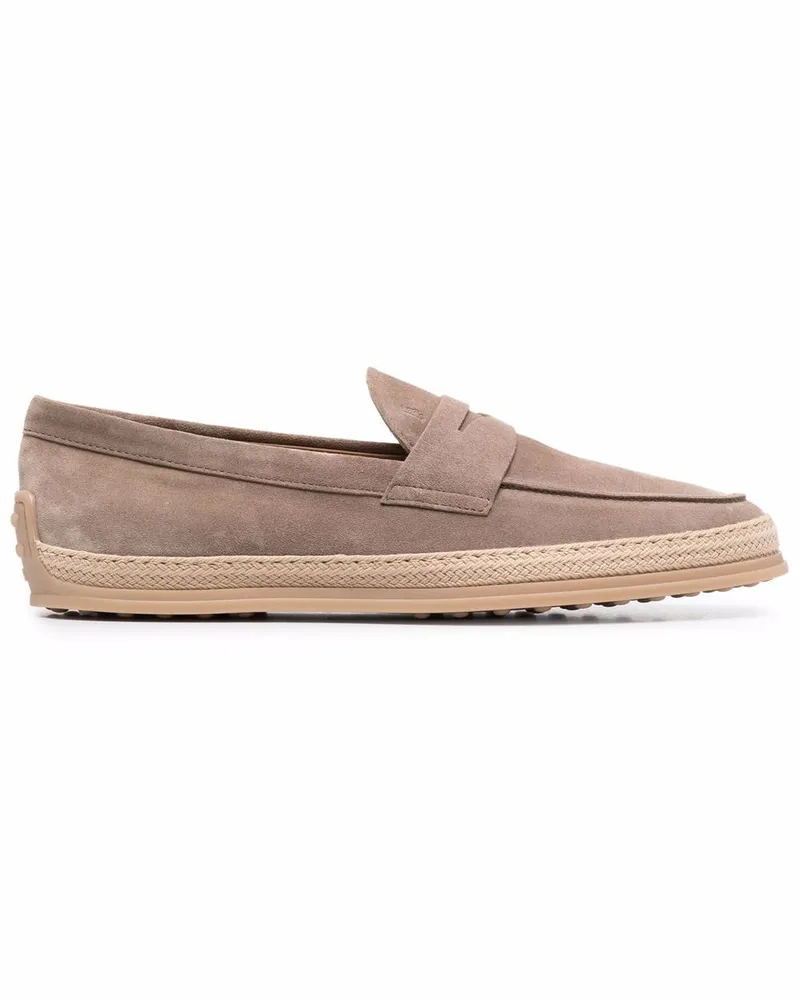 TOD'S Penny-Loafer mit Webborten - Nude Nude