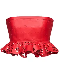 Area Bandeau-Top mit Herz-Laser-Cut Rot