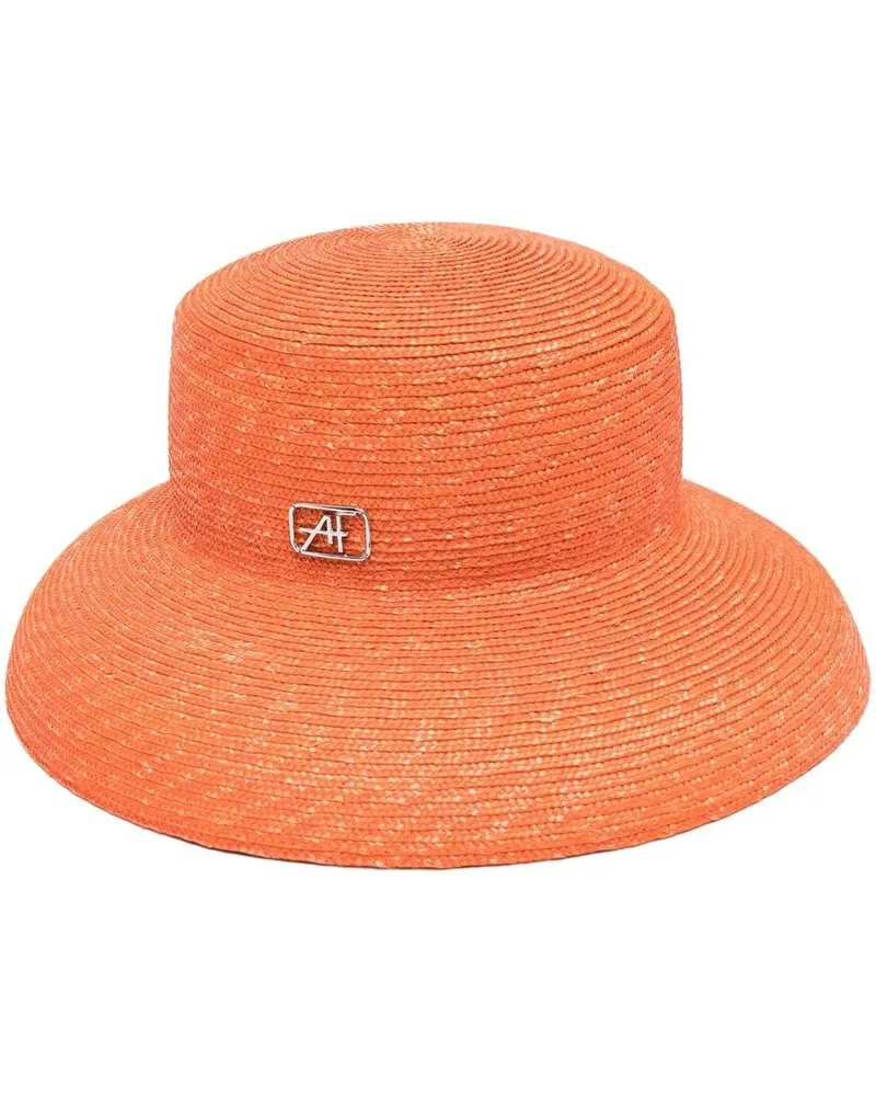Alberta Ferretti Fischerhut aus Bast - Orange Orange