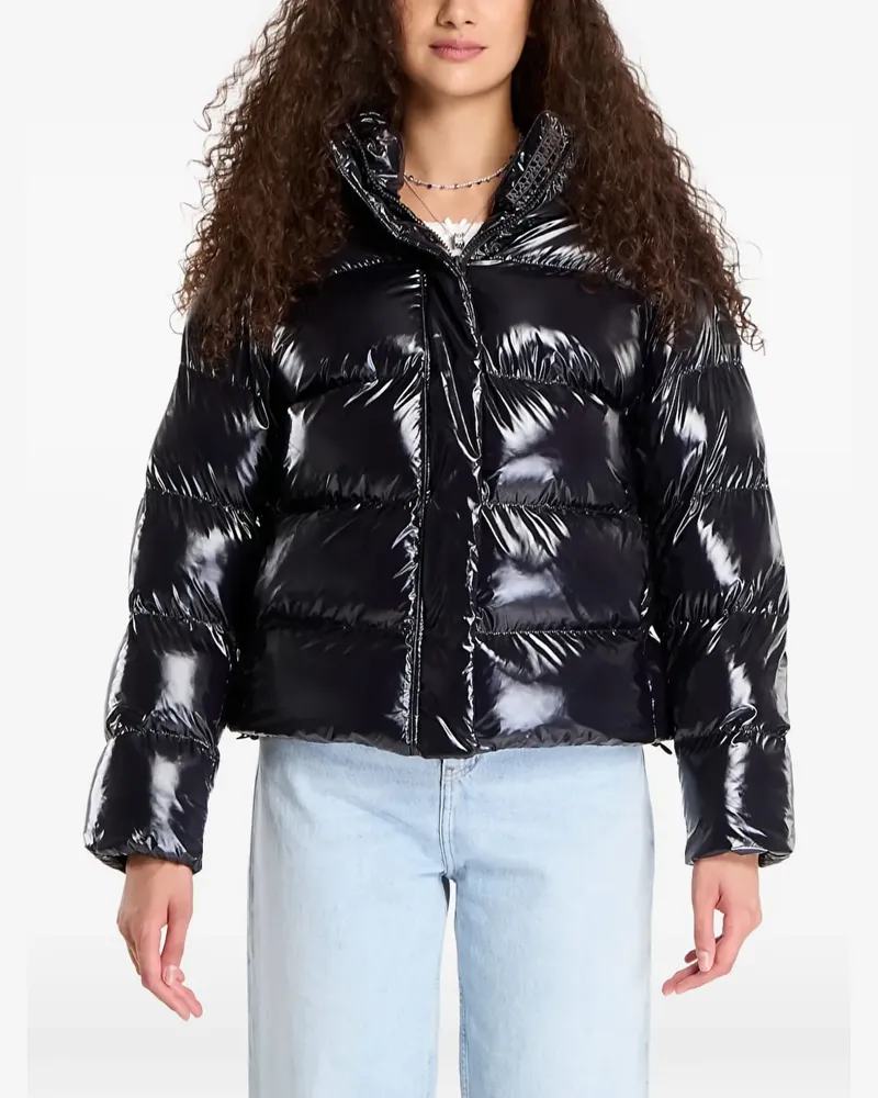 Napapijri Wattierte Kapuzenjacke - Schwarz Schwarz