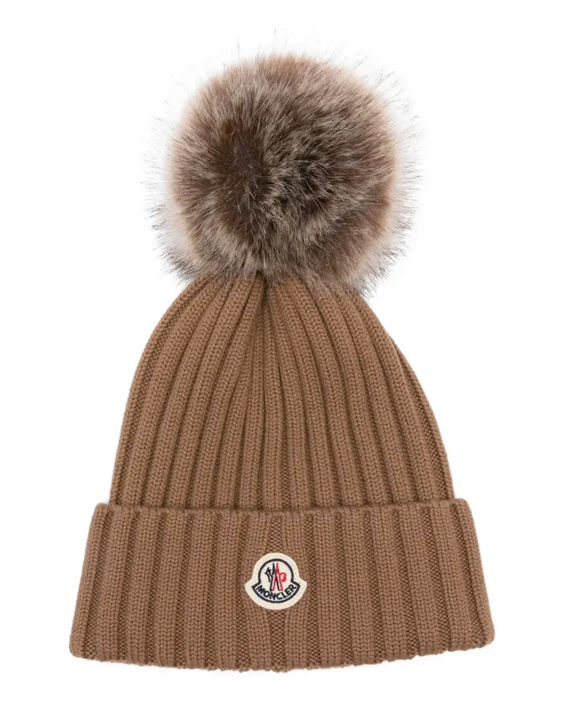 Moncler Beanie aus Wolle - Braun Braun