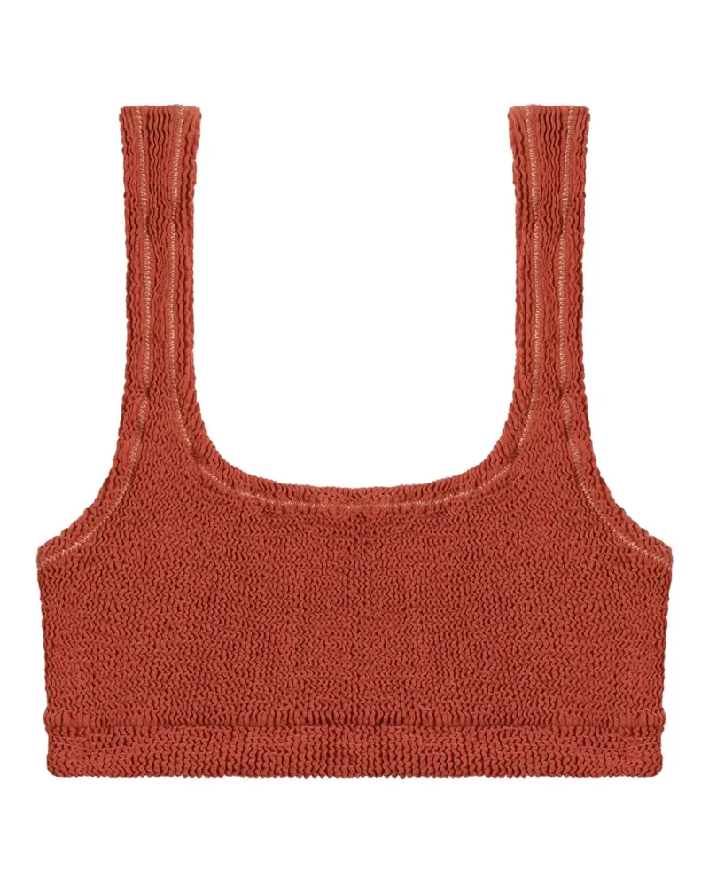 Reina Olga Ginny smocked bikini top - Orange Orange