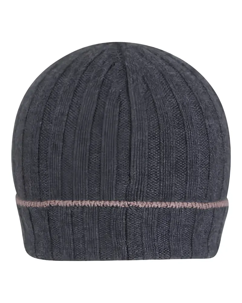 Brunello Cucinelli Gerippte Beanie - Grau Grau