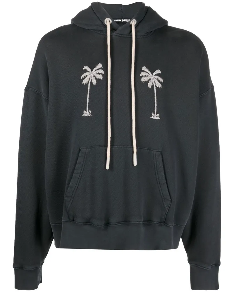 Palm Angels Hoodie mit grafischem Print Schwarz