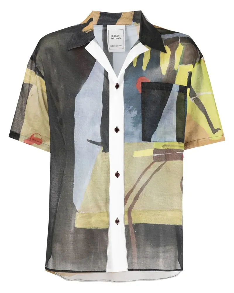 Bethany Williams Hemd mit abstraktem Print - Blau Blau