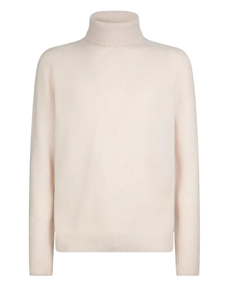 Dondup Rollkragenpullover mit geripptem Saum - Nude Nude