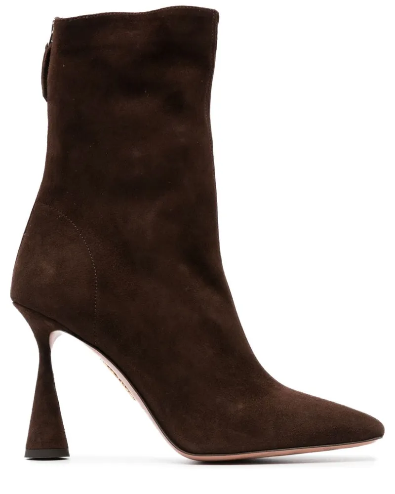 Aquazzura Amore 95 Stiefel Braun