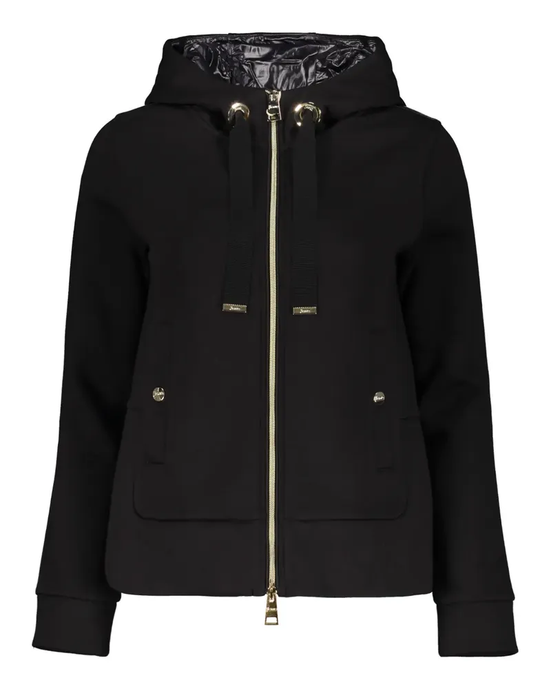 Herno Jacke mit Kontrasteinsätzen - Schwarz Schwarz