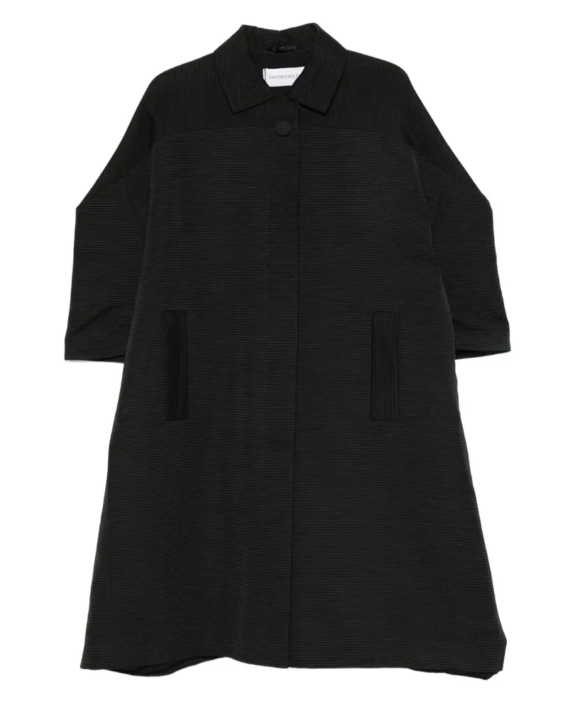 Viktor & Rolf Einreihiger Mantel - Schwarz Schwarz