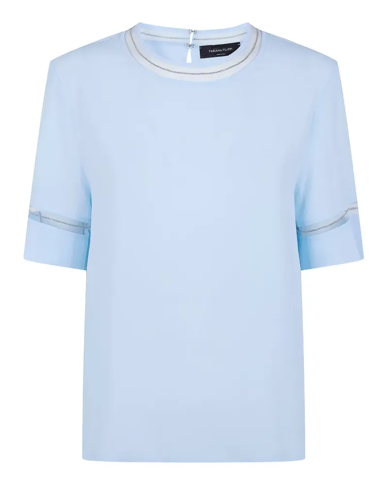 Fabiana Filippi chain trim shirt - Blau Blau