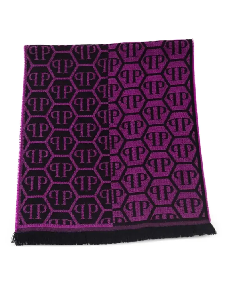 Philipp Plein Schal mit Monogrammmuster - Violett Violett