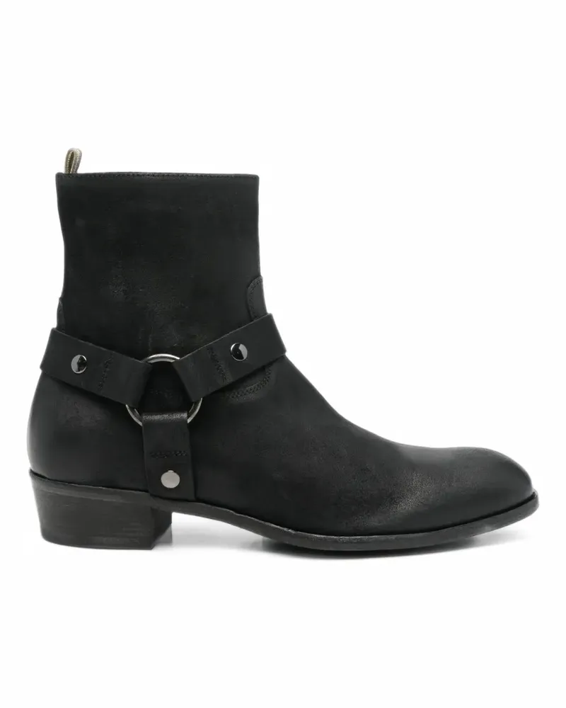 Officine Creative Italia Monegal harness leather boots - Schwarz Schwarz
