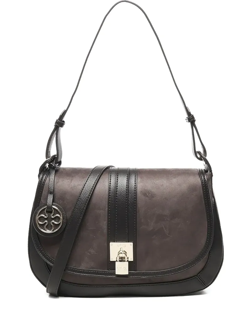 V°73 Schultertasche mit geschwungener Klappe - Grau Grau