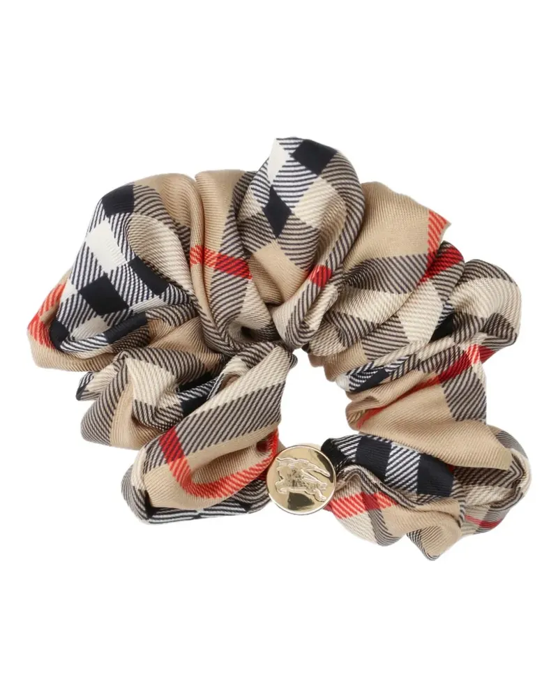Burberry check silk scrunchie - Nude Nude