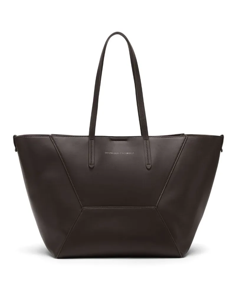 Brunello Cucinelli Kleine BC Duo Tote Bag - Braun Braun