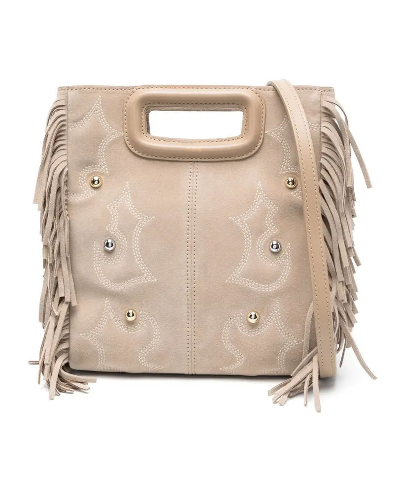 Maje M Handtasche mit Nieten - Nude Nude