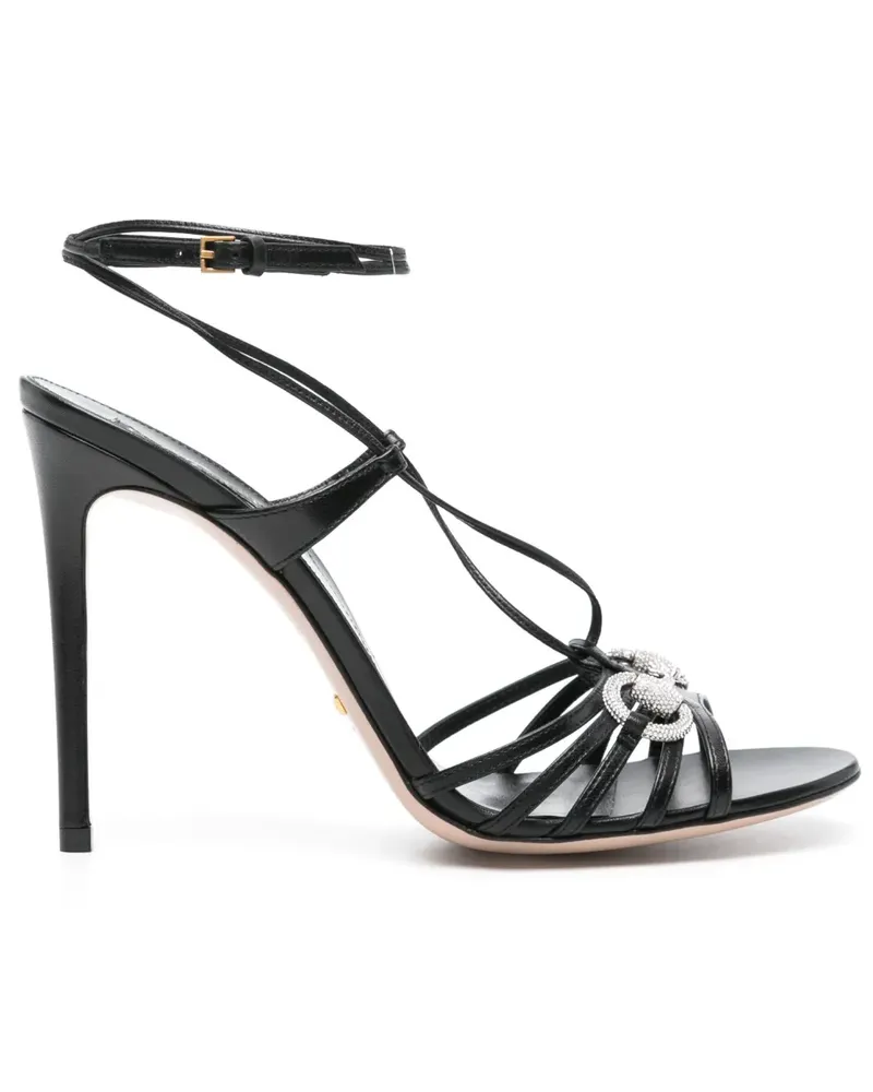 Gucci Sandalen mit Horsebit 110mm - Schwarz Schwarz