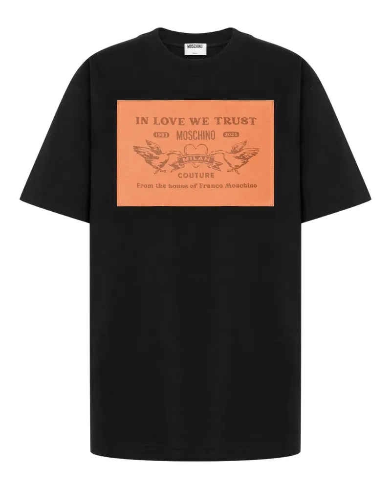 Moschino T-Shirt mit Print - Schwarz Schwarz