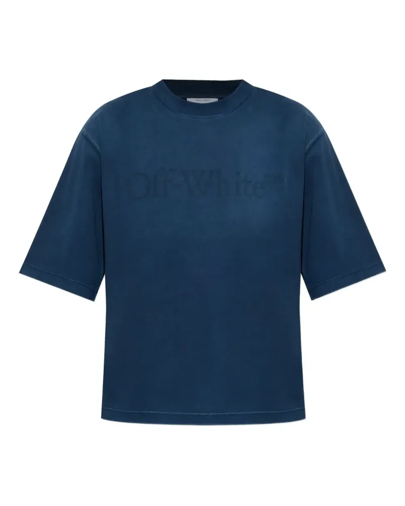 OFF-WHITE T-Shirt mit Logo-Print - Blau Blau