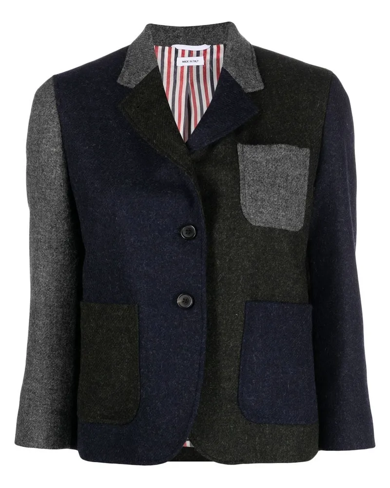 Thom Browne Blazer mit Einsätzen Blau