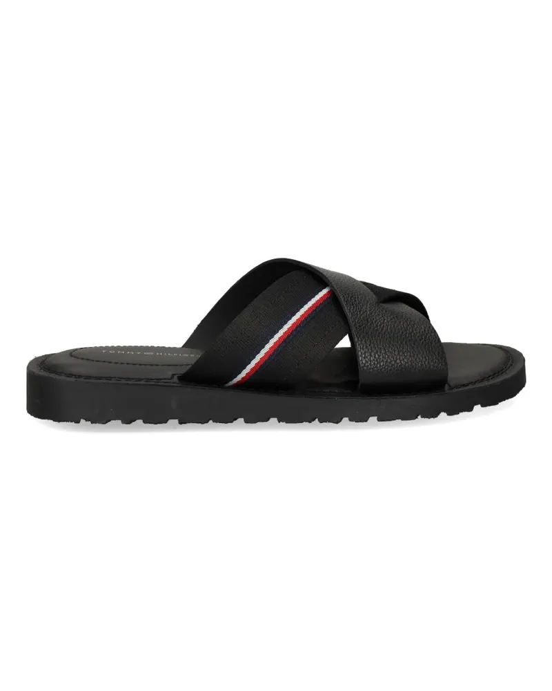 Tommy Hilfiger criss-cross strap sandals - Schwarz Schwarz