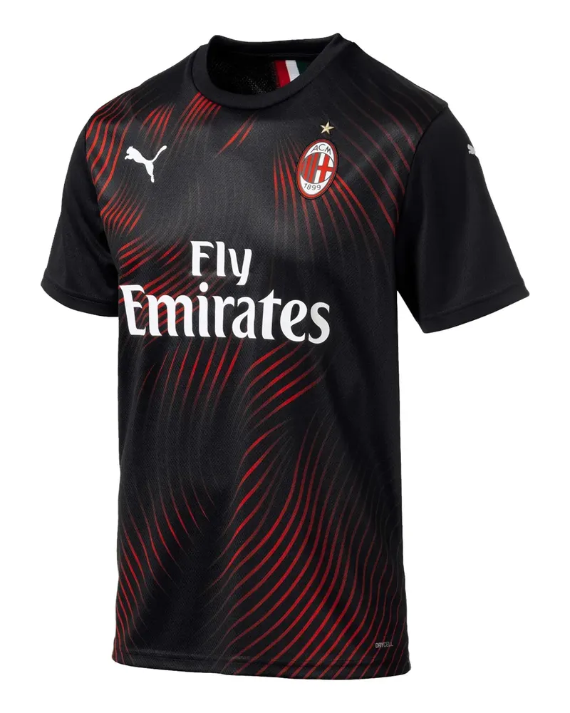 Puma Kurzärmeliges AC Milan T-Shirt - Schwarz Schwarz