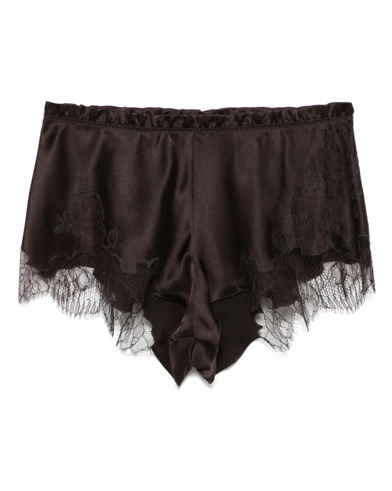 Carine Gilson Pyjama-Shorts aus Seide - Braun Braun