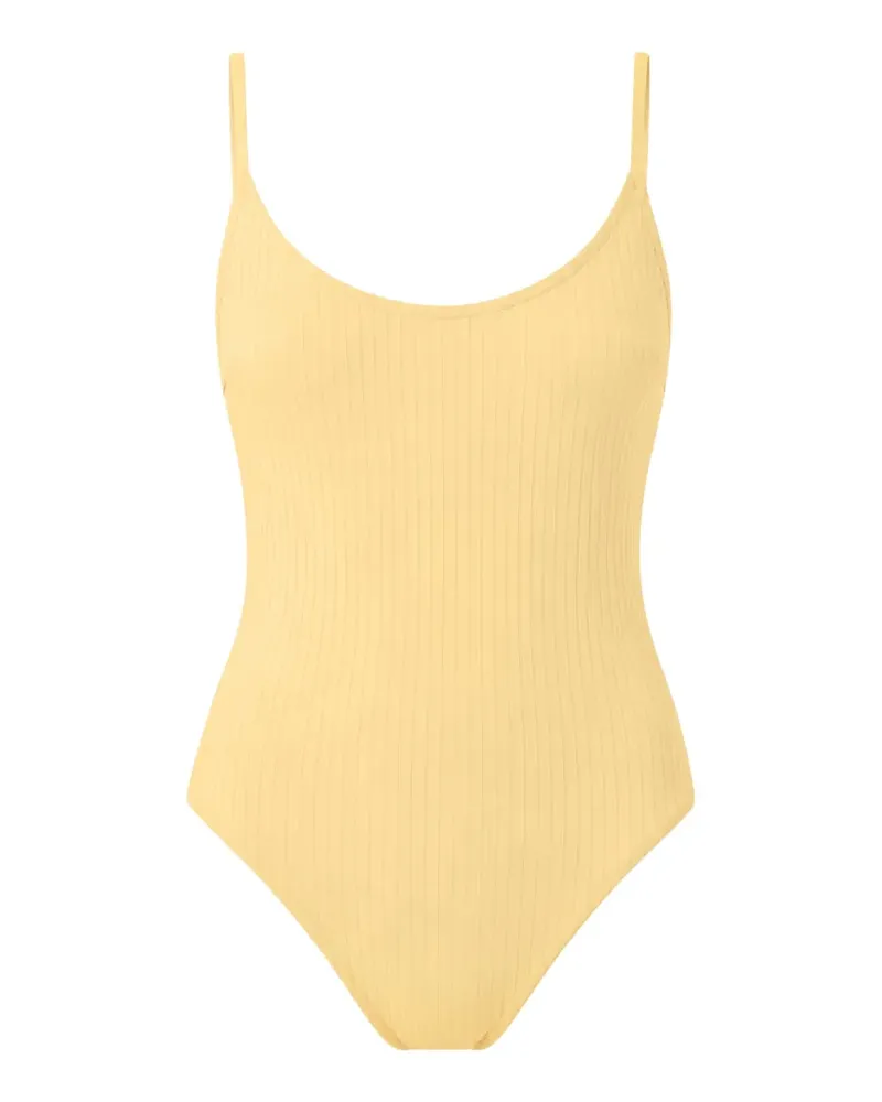 Rip Curl ribbed scoop-neck swimsuit - Gelb Gelb