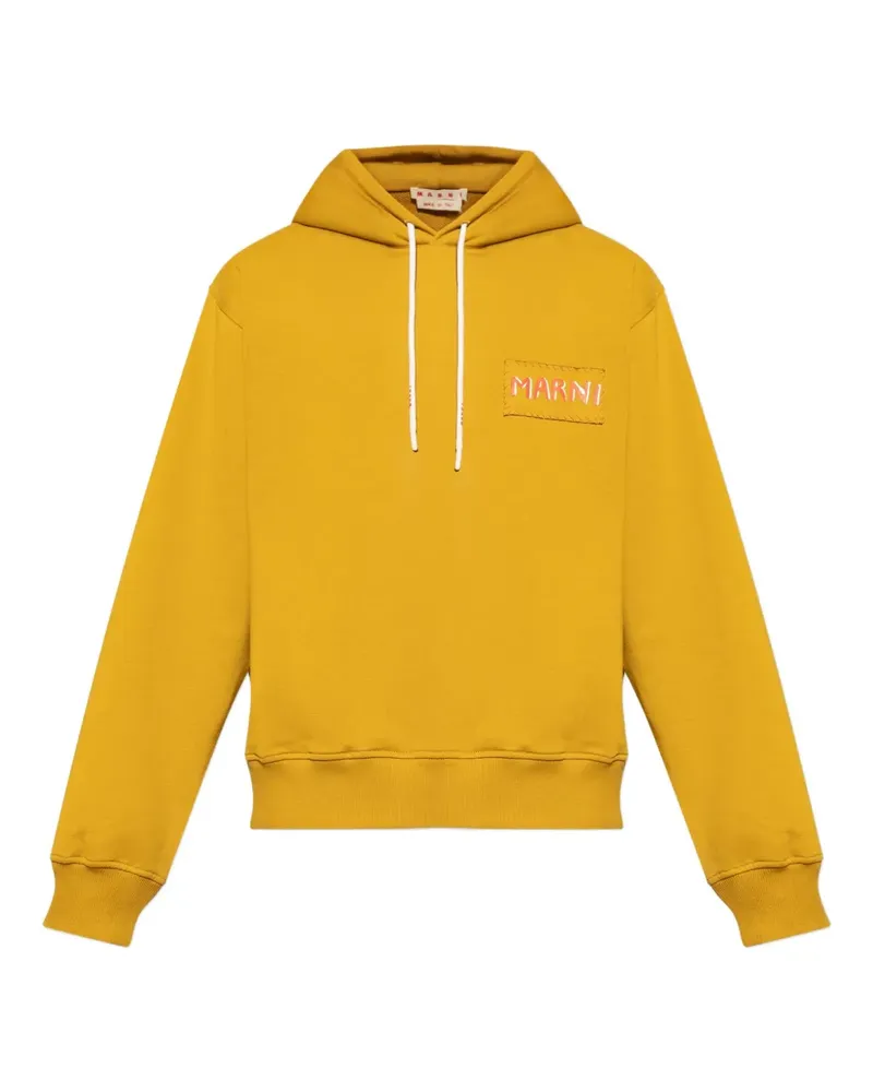Marni Hoodie mit Logo-Patch - Gelb Gelb