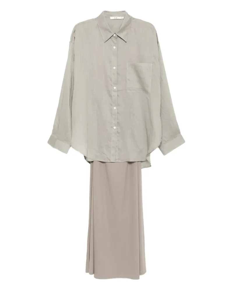 b+ab Hemdkleid-Set - Grau Grau