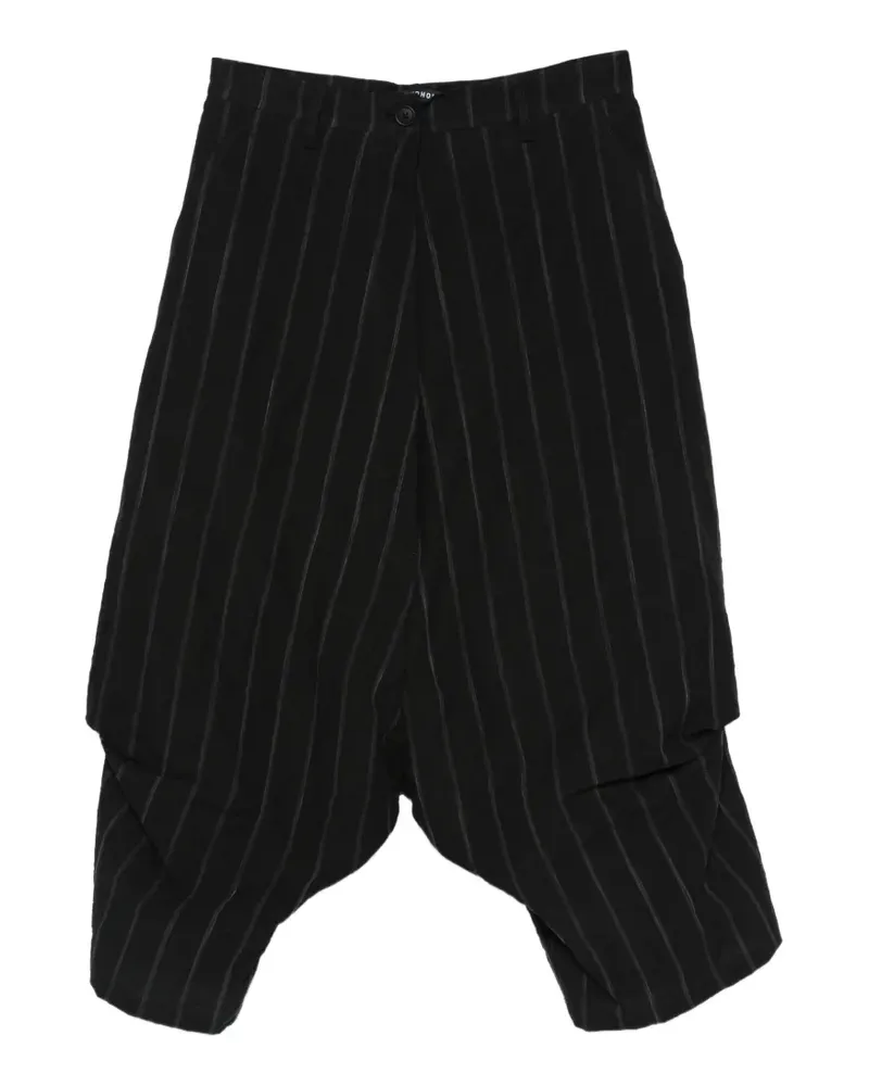 Studiorundholz striped cropped trousers - Schwarz Schwarz