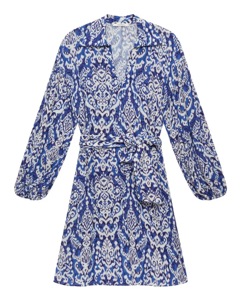Maliparmi Ikat-print belted dress - Blau Blau