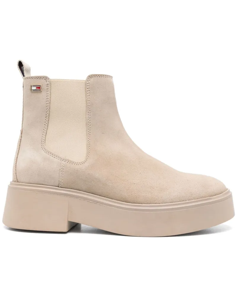 Tommy Hilfiger Knöchelhohe Wildlederstiefel - Nude Nude